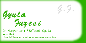 gyula fuzesi business card